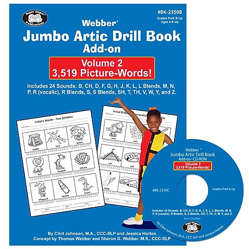 Super Duper Jumbo Artic Drill Book Picture Words Add On Book And Cd Rom Combo Staples