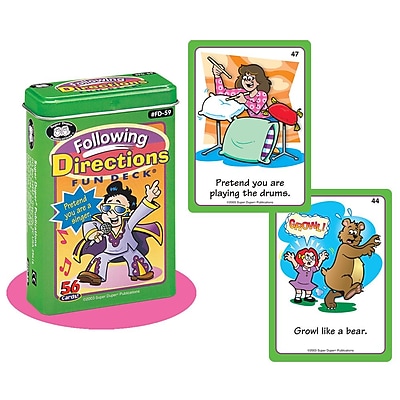 UPC 042111000302 product image for Super Duper Following Directions Fun Deck Cards | upcitemdb.com