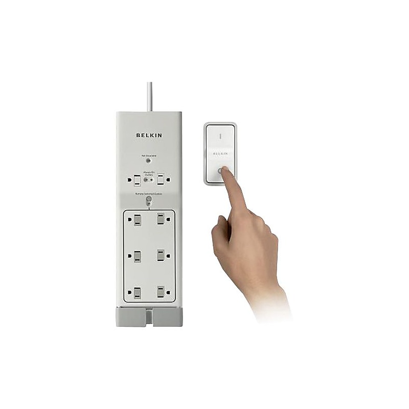 Belkin Conserve 8 Outlet Surge Protector, 4 ft. Cord, 1000 Joules (F7C01008Q) image 1