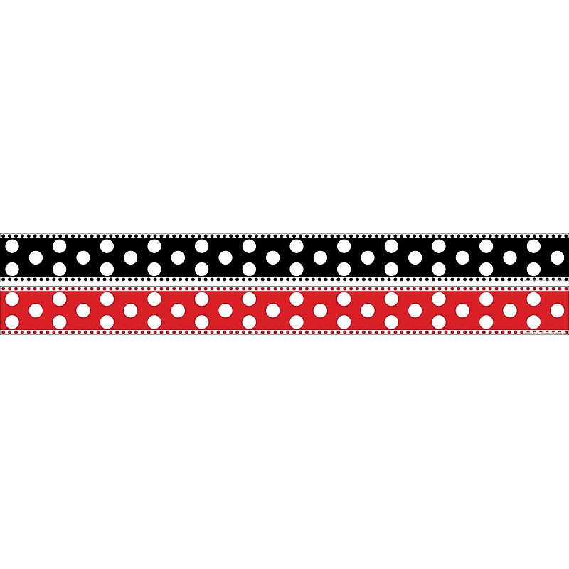 Barker Creek Double-Sided Border, 35" x 3", Dots, 12/Pack (LL977) image 1