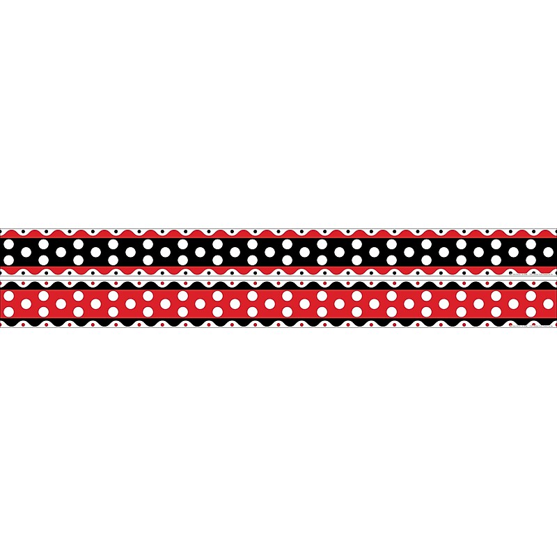 Barker Creek Double-Sided Border, 35" x 3", Just Dotty, 12/Pack (LL980) image 1