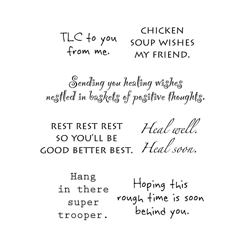 Stampers Anonymous 0.15" x 4 1/2" x 8" Words To The Rescue Clear Stamp Set, Get Well (SFC-5) image 1