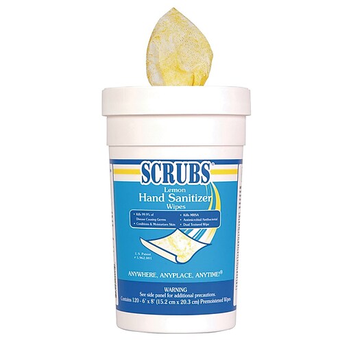 SCRUBS® Lemon Hand Sanitizer Wipes, 6/Pack at Staples