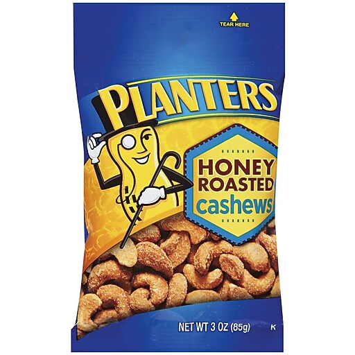 Shop Staples for Planters Honey Roasted Cashew, 3 oz., 16/Pack