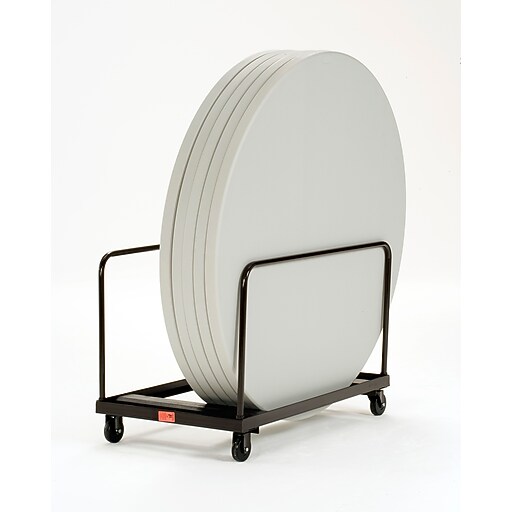 National Public Seating Vertical Storage Folding Table Dolly, Brown (DY