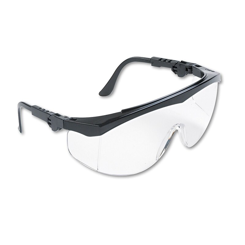 MCR Safety TK1 Adjustable Temple Wraparound Safety Glasses, Clear Lens (TK110) image 1