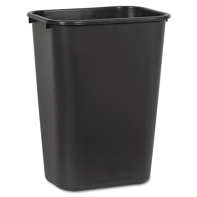 Boardwalk 10.25 gal. Plastic Trash Can without Lid, Black (UNS 41QTWB BLA) image 1