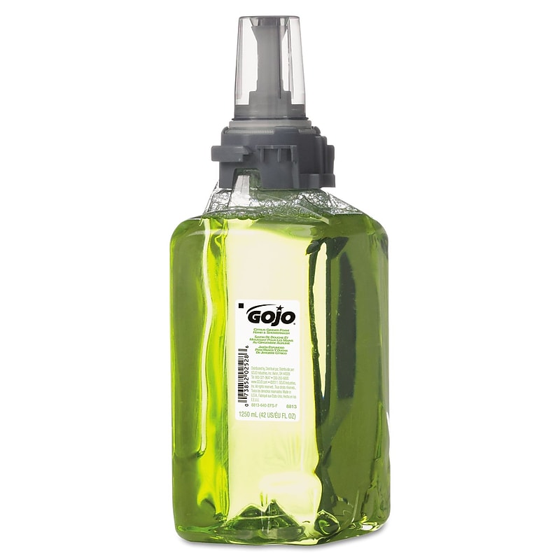 GOJO ADX Foaming Hand & Shower Wash Refills, Citruc Ginger,1250 mL, 3/Carton (8813-03) image 1