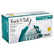Ansell Touch N Tuff® Powder-Free Nitrile Disposable Gloves, Teal, X-Large, 100/Box