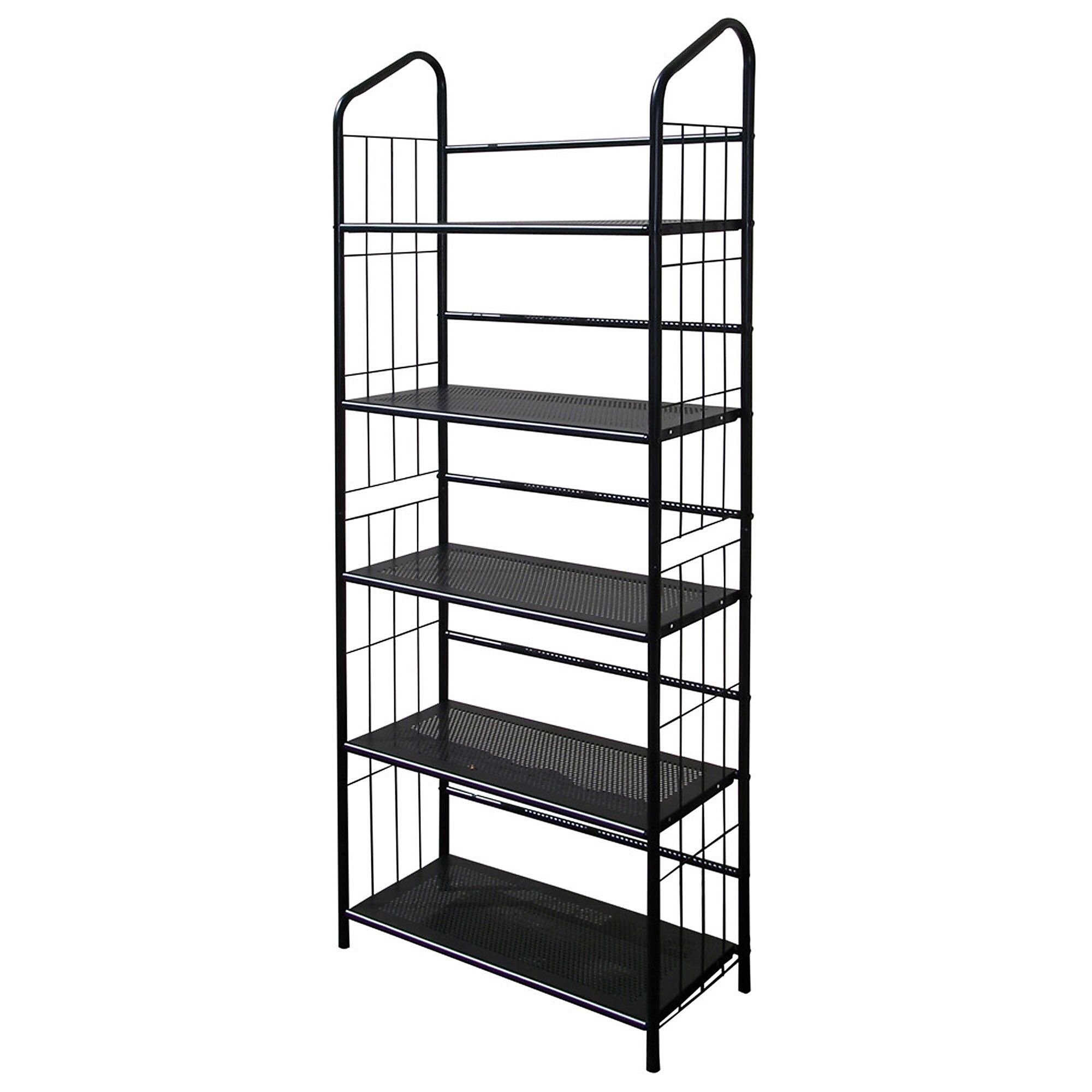 Ore International 5 Tier Metal Book Shelf, Black Sansujyuku sansujyuku.com