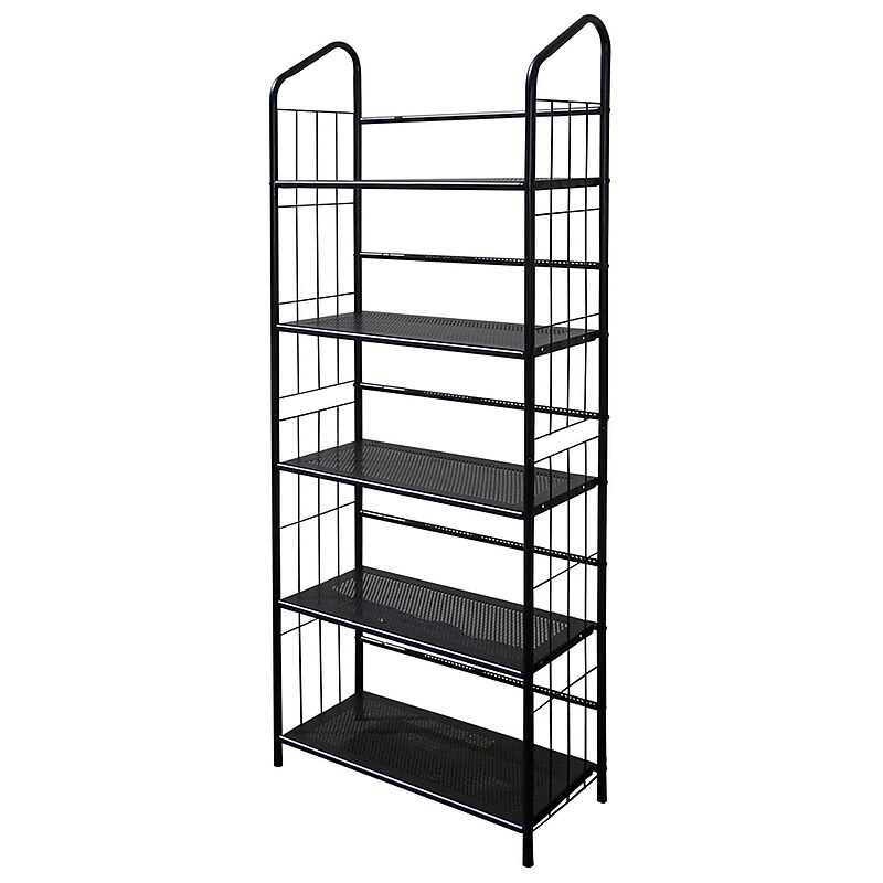 Ore International® 5 Tier Metal Book Shelf, Black image 1