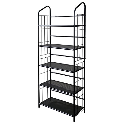 Ore International 5 Tier Metal Book Shelf, Black Simolary simolary.com