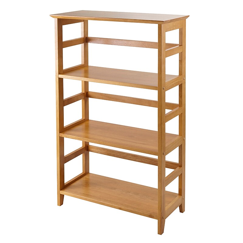 Winsome Solid/Composite Wood 3-Tier Studio Bookshelf, Honey (99342) image 1