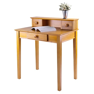 Winsome Studio Beech Wood Writing Desk With Hutch - Thumbnail 4