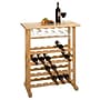 Winsome 35.67" x 31 1/2" x 16.22" Wood 24-Bottle Wine Rack With Glass Rack, Beech (83024)~#|#~m000115877_sc7