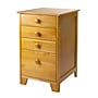 Winsome Studio 4-Drawer File Cabinet, Letter/Legal Size, 28.94"H x 18.27"W x 20"D, Honey (99428)~#|#~m000116072_sc7