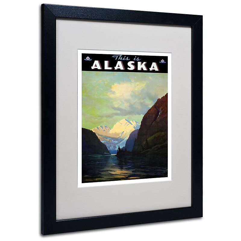 Trademark Fine Art 'Trav Alaska' 16" x 20" Black Frame Art image 1