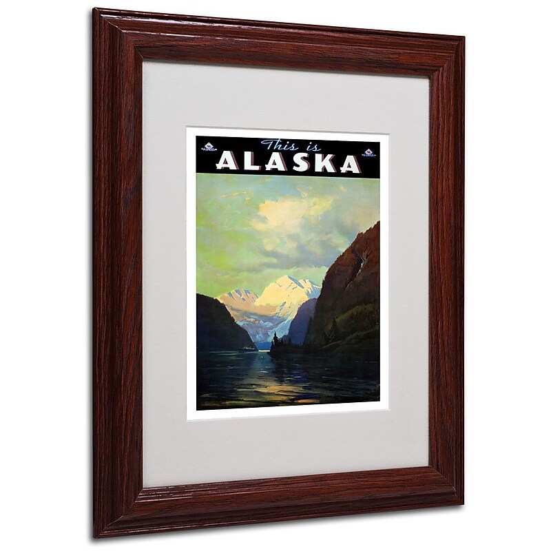 Trademark Fine Art 'Trav Alaska' 11" x 14" Wood Frame Art image 1