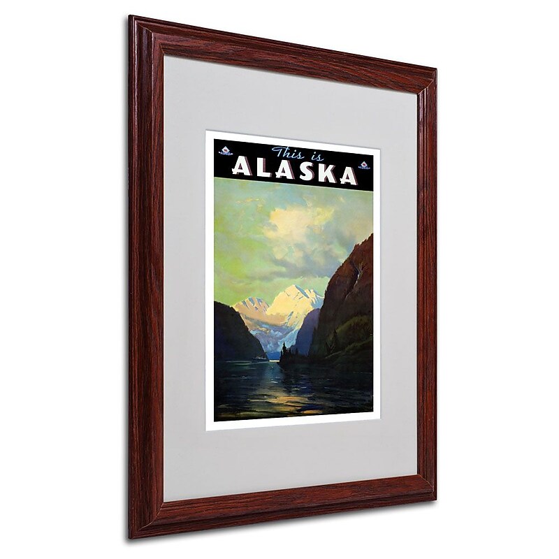 Trademark Fine Art 'Trav Alaska' 16" x 20" Wood Frame Art image 1