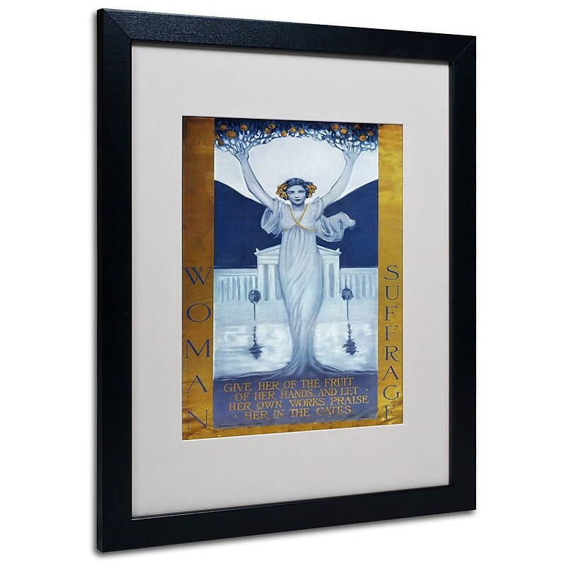 Trademark Fine Art 'Woman Suffrage' 16" x 20" Black Frame Art image 1