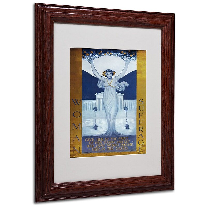 Trademark Fine Art 'Woman Suffrage' 11" x 14" Wood Frame Art image 1