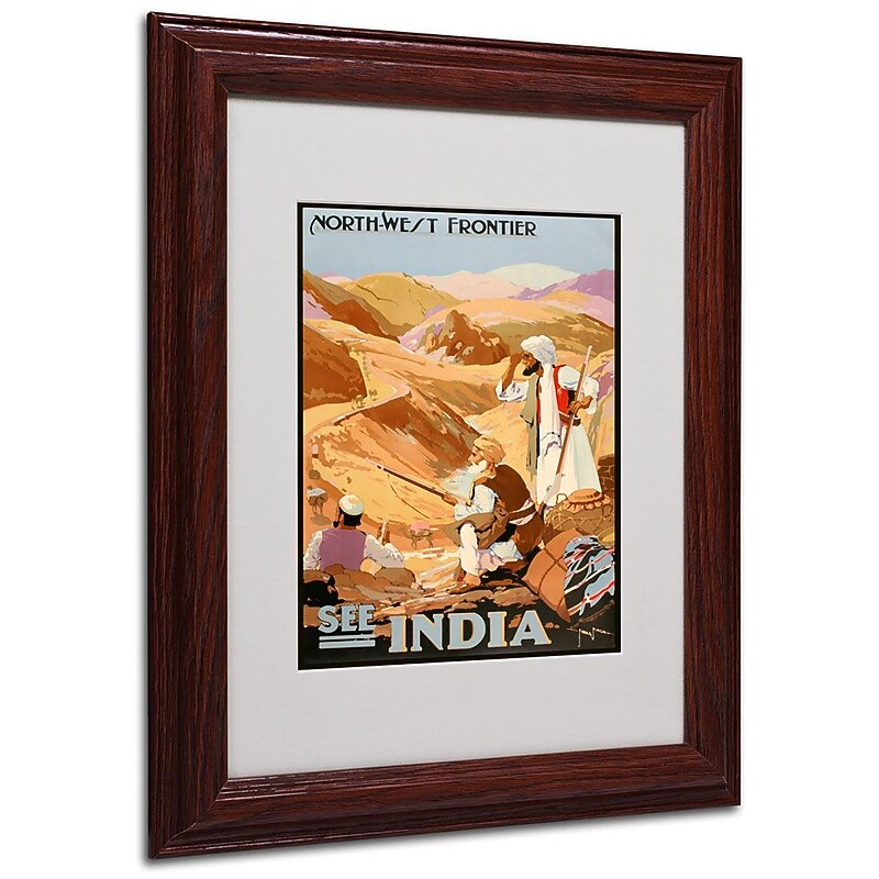 Trademark Fine Art 'See India' 11" x 14" Wood Frame Art image 1