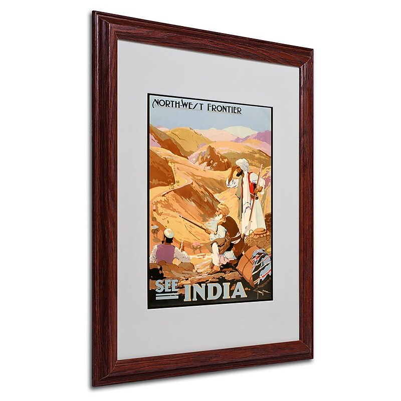 Trademark Fine Art 'See India' 16" x 20" Wood Frame Art image 1