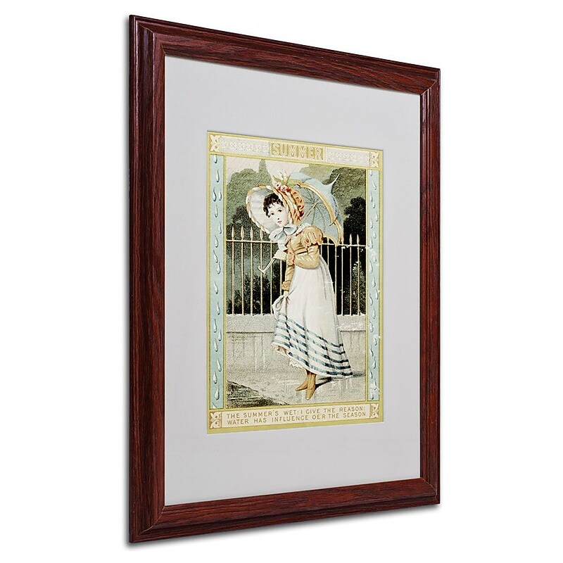 Trademark Fine Art 'Summer Rain' 16" x 20" Wood Frame Art image 1