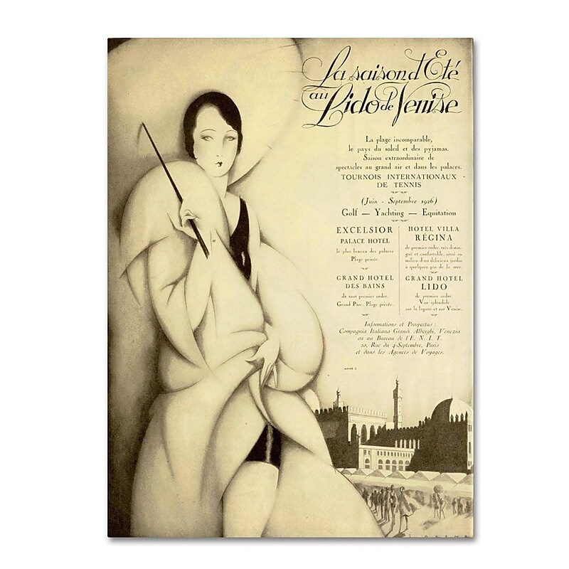 Trademark Fine Art 'Venise Hotel' 35" x 47" Canvas Art image 1