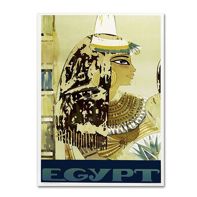Trademark Fine Art 'Visit Egypt Cleopatra' 16" x 24" Canvas Art image 1