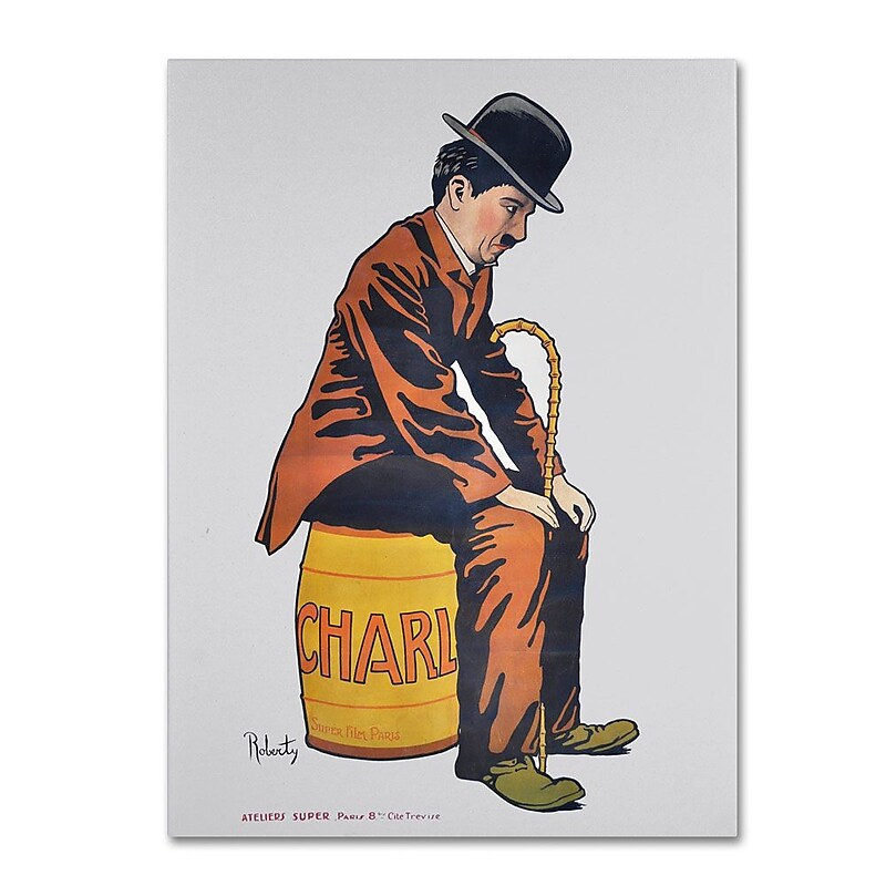Trademark Fine Art 'Chaplin' 24" x 32" Canvas Art image 1