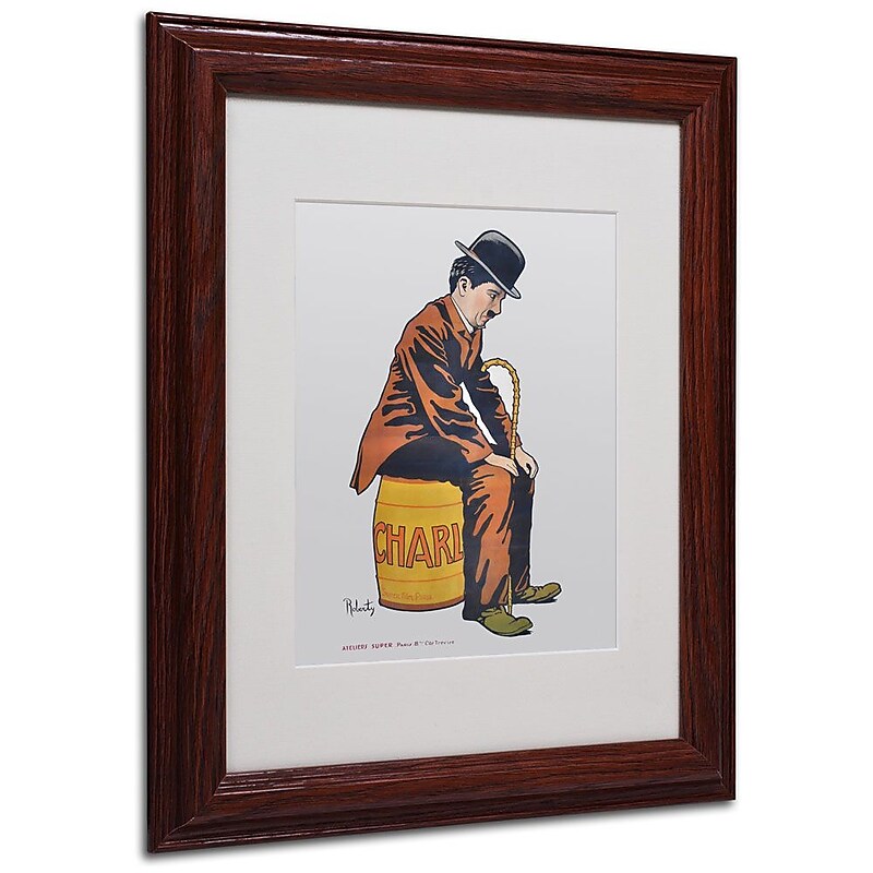 Trademark Fine Art 'Chaplin' 11" x 14" Wood Frame Art image 1