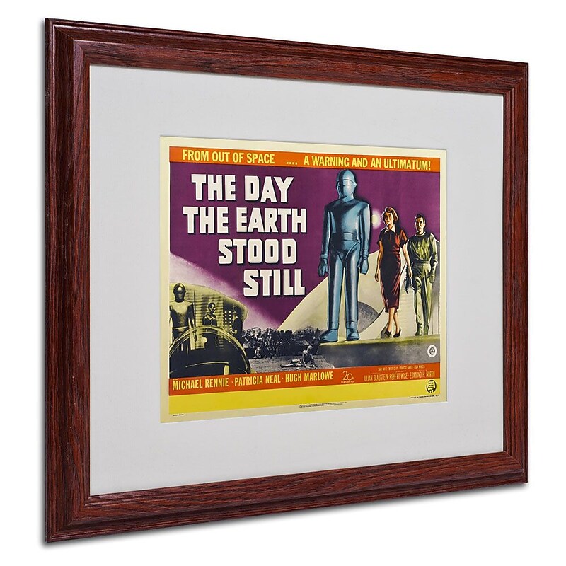 Trademark Fine Art 'Day Earth Stood Still' 16" x 20" Wood Frame Art image 1
