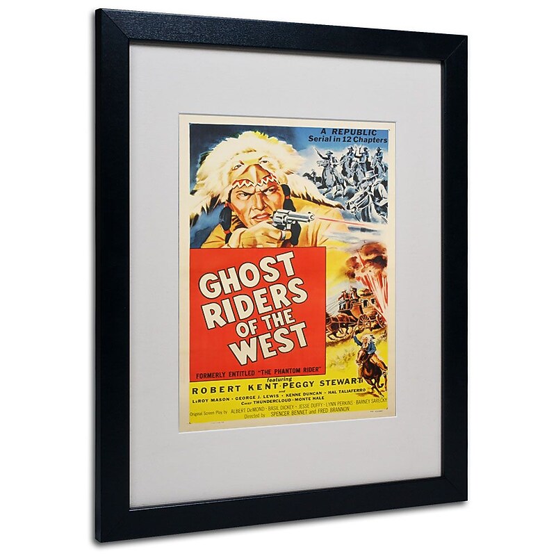 Trademark Fine Art 'Ghost Riders of the West' 16" x 20" Black Frame Art image 1