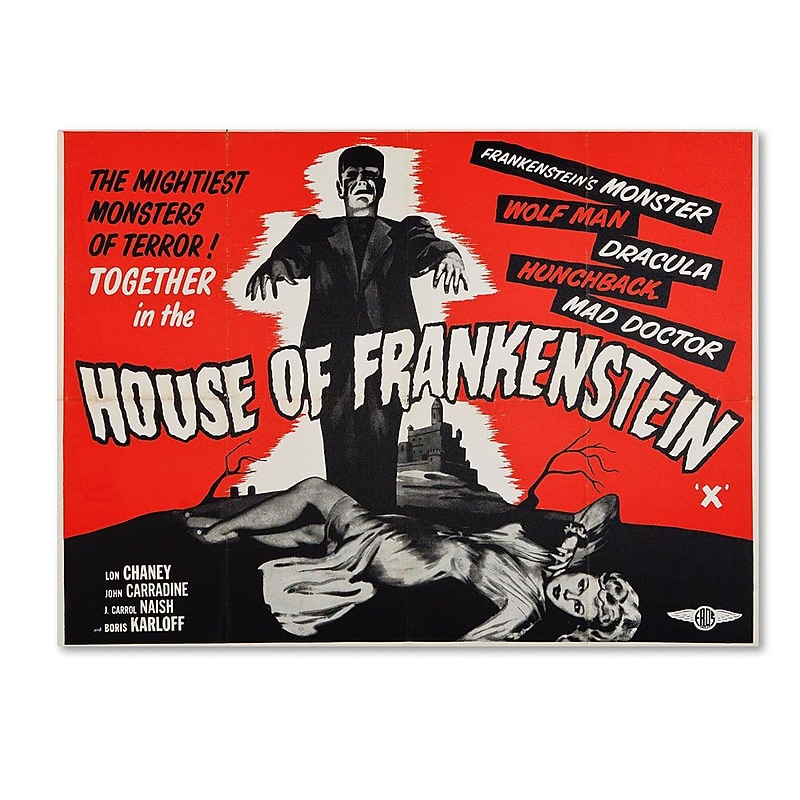 Trademark Fine Art 'House of Frankenstein' 24" x 32" Canvas Art image 1