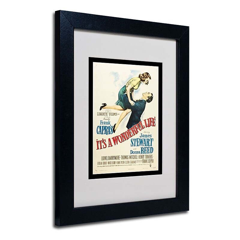 Trademark Fine Art 'It's a Wonderful Life' 11" x 14" Black Frame Art image 1
