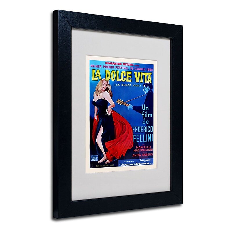 Trademark Fine Art 'La Dolce Vita' 11" x 14" Black Frame Art image 1