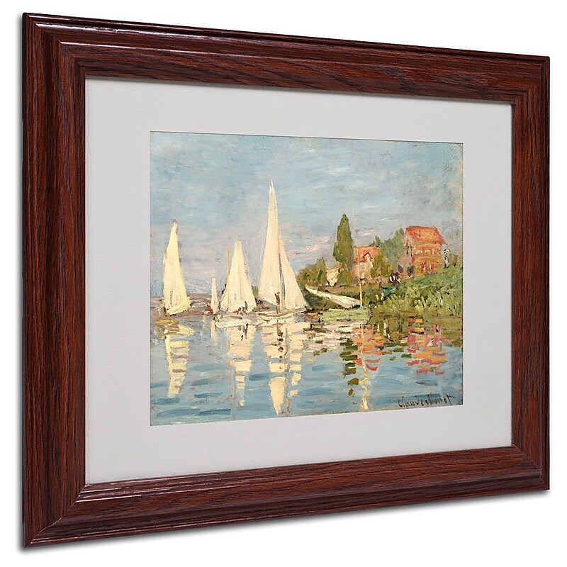 Trademark Fine Art 'Regatta at Argenteuil' 11" x 14" Wood Frame Art image 1