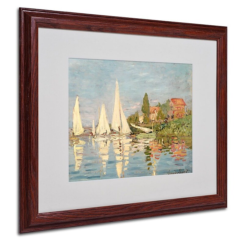 Trademark Fine Art 'Regatta at Argenteuil' 16" x 20" Wood Frame Art image 1