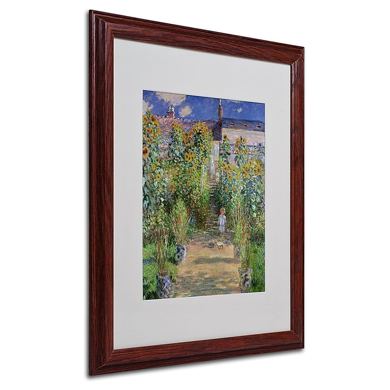 Trademark Fine Art 'The Artist's Garden at Vetheuil' 16" x 20" Wood Frame Art image 1