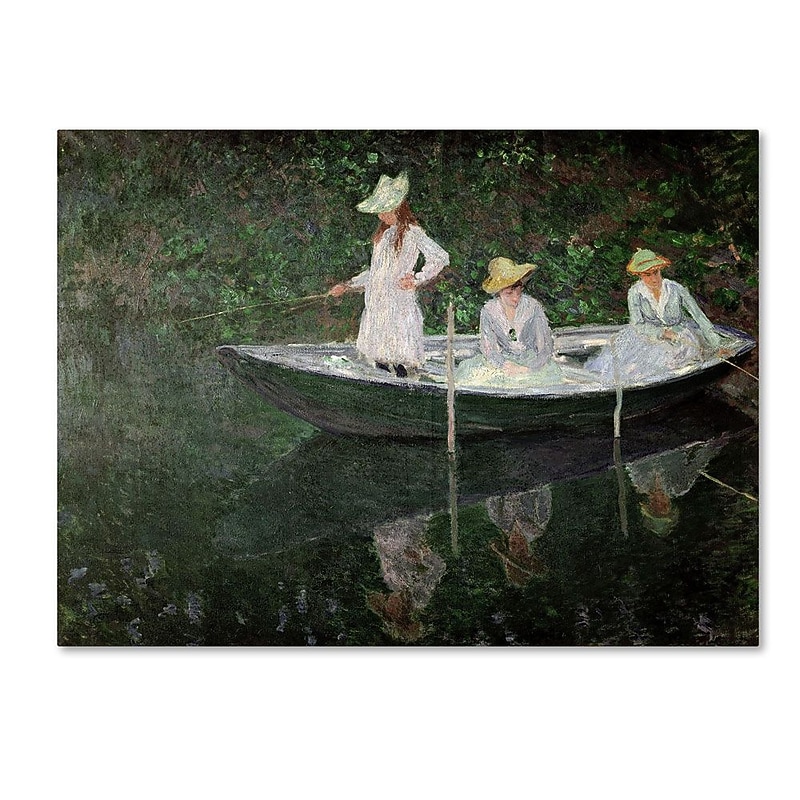 Trademark Fine Art 'The Boat at Giverny' 18" x 24" Canvas Art image 1