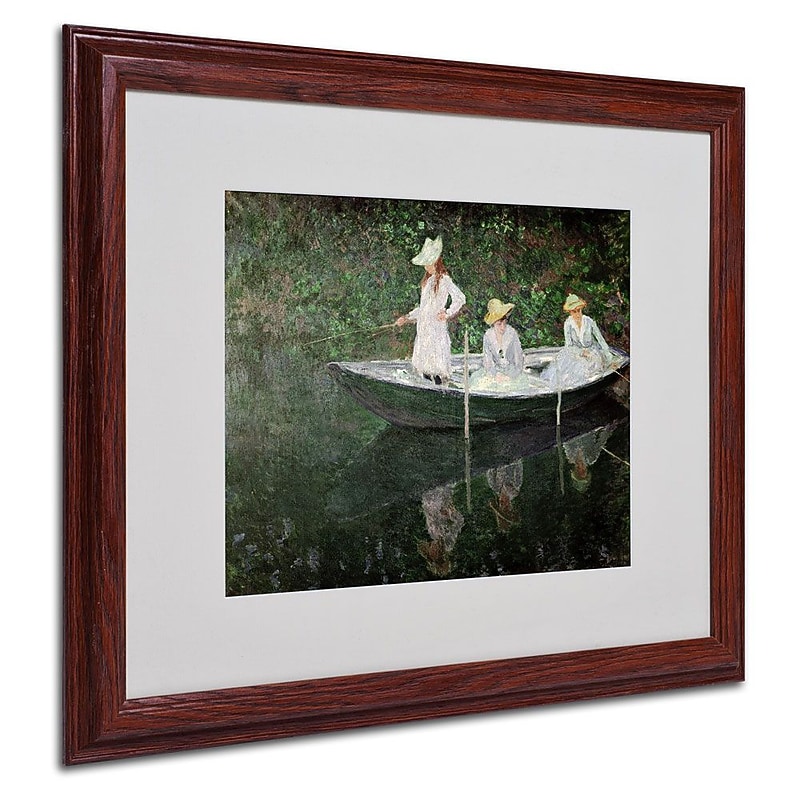 Trademark Fine Art 'The Boat at Giverny' 16" x 20" Wood Frame Art image 1