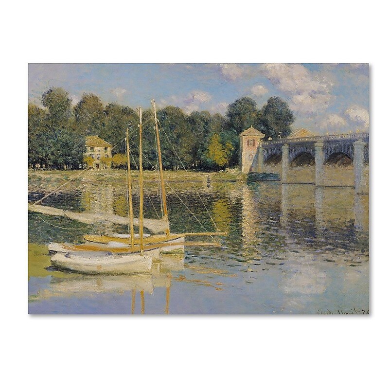 Trademark Fine Art 'The Bridge at Argenteuil' 35" x 47" Canvas Art image 1