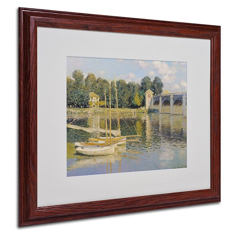 Trademark Fine Art 'The Bridge at Argenteuil' 16" x 20" Wood Frame Art image 1