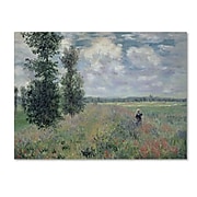 Trademark Fine Art 'The Poppy Field' 24" x 32" Canvas Art