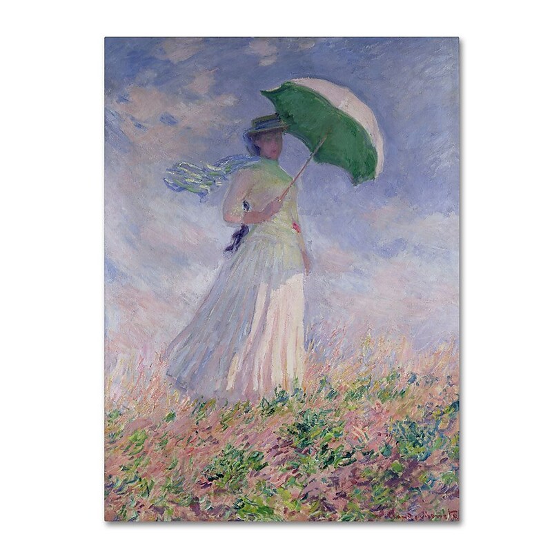 Trademark Fine Art 'Woman With a Parasol' 30" x 47" Canvas Art image 1