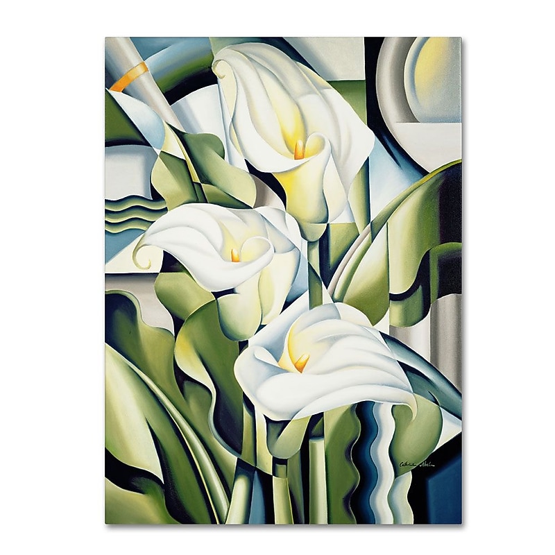 Trademark Fine Art 'Cubist Lilies' 18" x 24" Canvas Art image 1