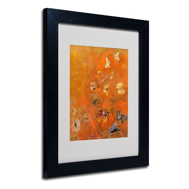 Trademark Fine Art 'Evocation of Butterflies' 11" x 14" Black Frame Art image 1