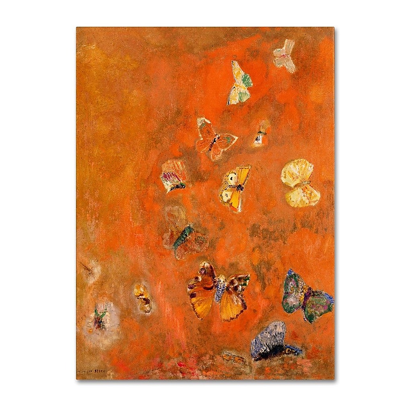 Trademark Fine Art 'Evocation of Butterflies' 35" x 47" Canvas Art image 1