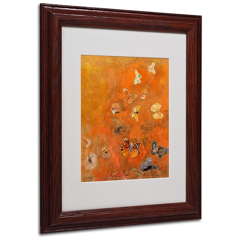Trademark Fine Art 'Evocation of Butterflies' 11" x 14" Wood Frame Art image 1